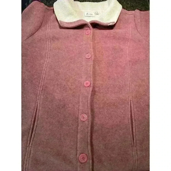 d & co Denim + Company Size 2X Peacoat Pink Button Up Very Soft 5 Buttons Long - Picture 5 of 8
